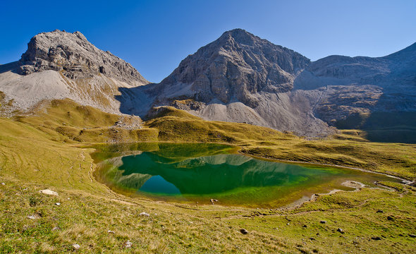 Am Gro&szlig;en Rappensee mit Hochgundspitze und Rappenseekopf