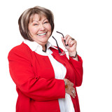 ältere lachende Frau