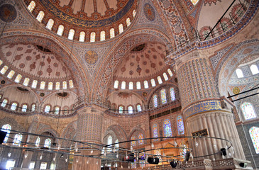 Moschea blu, Istanbul, interno