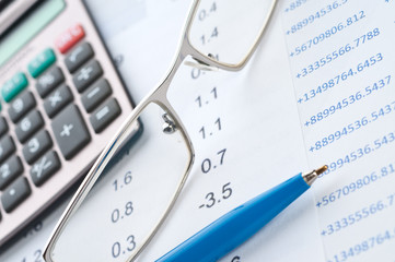 Business background, financial data concept