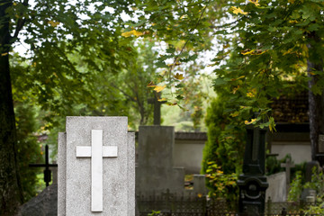 Cemetery in autumn