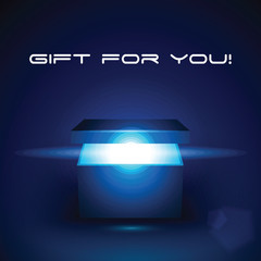 Vector editable illustration of magic gift box