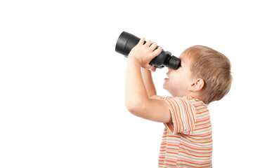 Boy with binoculars