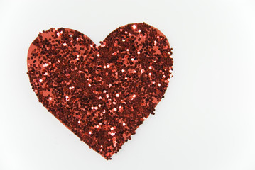 Sparkling Love Heart Isolated