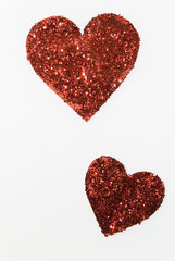 Sparkling Love Hearts Isolated