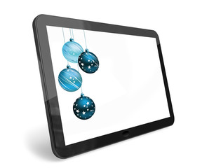 Tablet_con palle di natale © The Sign