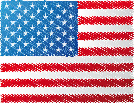 us flag, vector illustration