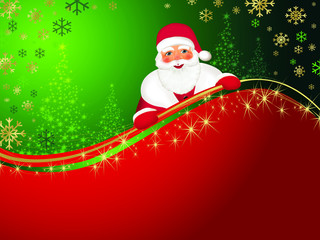 Christmas background with Santa