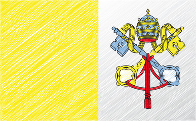 Vatican flag, vector illustration