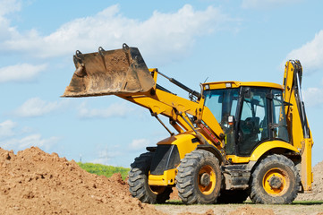 Excavator Loader with backhoe works