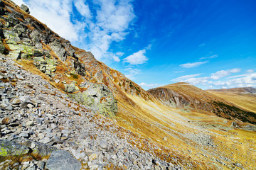 Landscape with Parang mountains in Romania