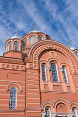 Fototapeta na wymiar Górna część Saint Nicholas katedry w regionie Moskwa, Rosja