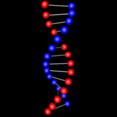 Dnk on a black background