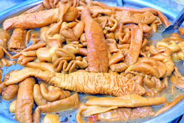 Pig intestine at the Xiamen market
