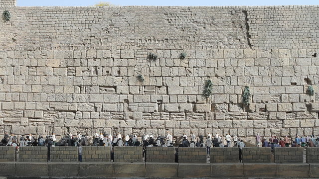 Western Wall in Mini Israel. Model.