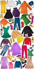 colorful autumn clothing background