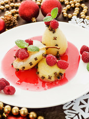 Poached pears