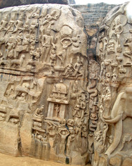 Fototapeta na wymiar carving in Indian temple
