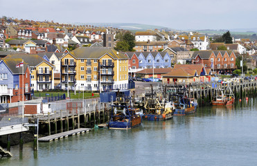 Small British fishing port