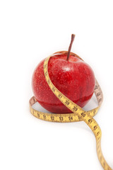 Apple product for a healthy diet. On a white background.