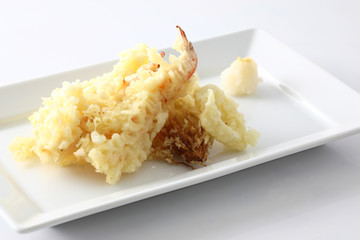 Tempura Japanese Food isolated in white background