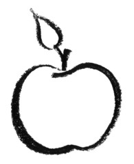 sketched apple