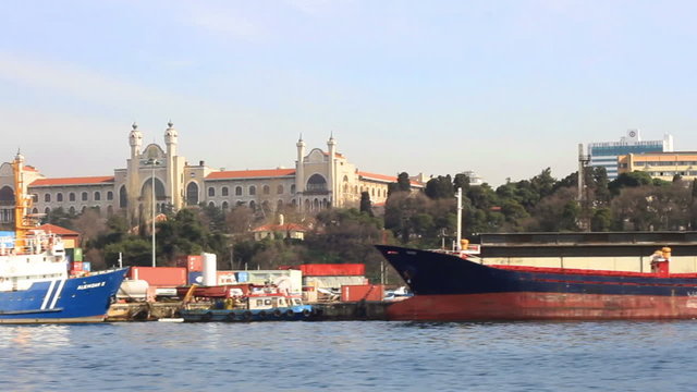 Istanbul Harbour from the water side