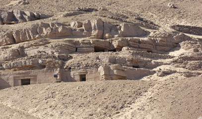 rock cut tombs near Aswan