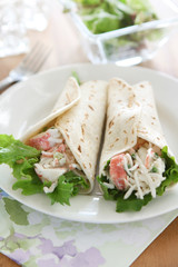 Seafood Salad Wrap