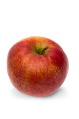 red garden apple on a white background