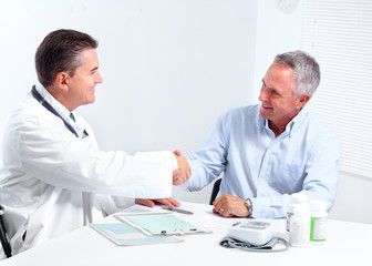 Senior man and a doctor.
