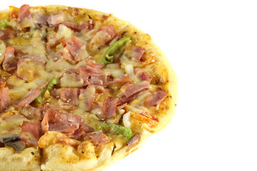 pizza isolated in a white background