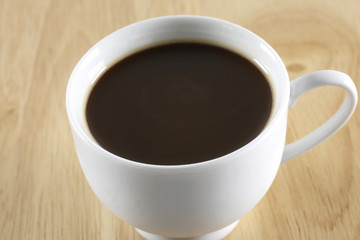 coffee in wood background