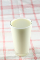 milk in the glass