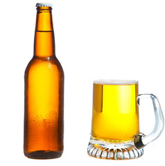 Beer isolated on white