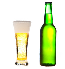 Beer isolated on white