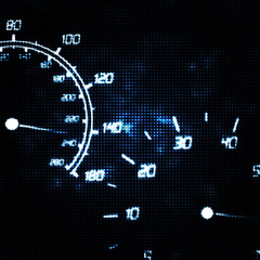 abstract speedometer and tachometer