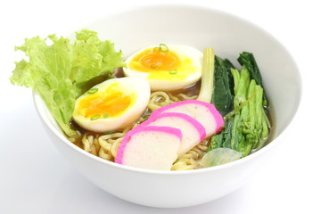 noodle ranmen Japanese food isolated in white background
