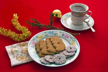 Tea and Chrsitmas Biscuits