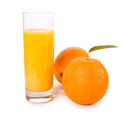 orange fruits with green leaves