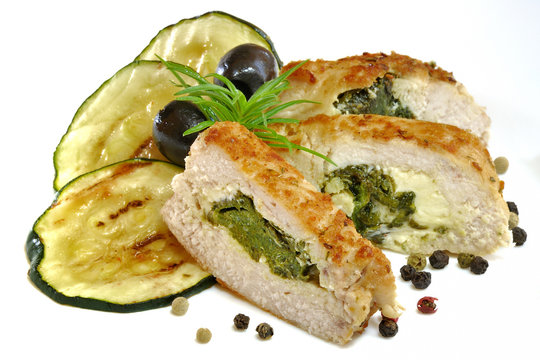 pierś z kurczaka nadziewana szpinakiem i serem