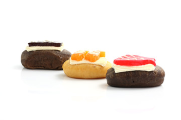 Donut sushi isolated in white background