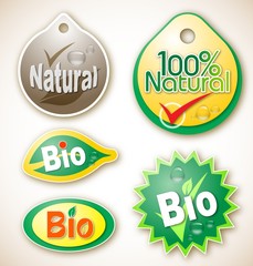 Natural and bio product labels