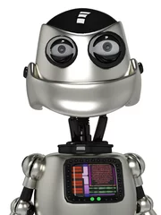 Printed kitchen splashbacks Robots funny robot portrait