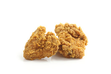 chicken fry isolated in white background