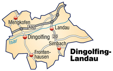 Landkreis Dingolfing Landau in SVG V3