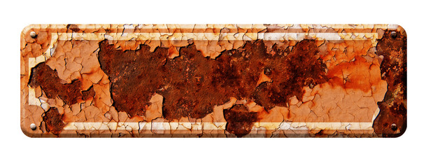 Rostiges Straßenschild