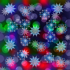 Abstract celebratory winter illustration on a dark background