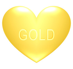 Heart golden