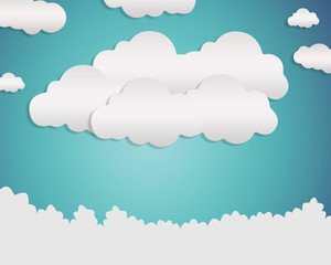 clouds and background blue